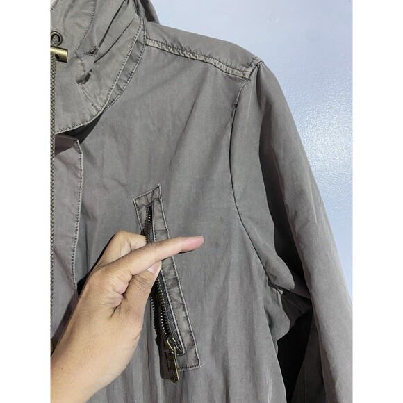 Levis Jacket Women L Gray Hooded Military Field Parachute Anorak Utility - Picture 3 of 15